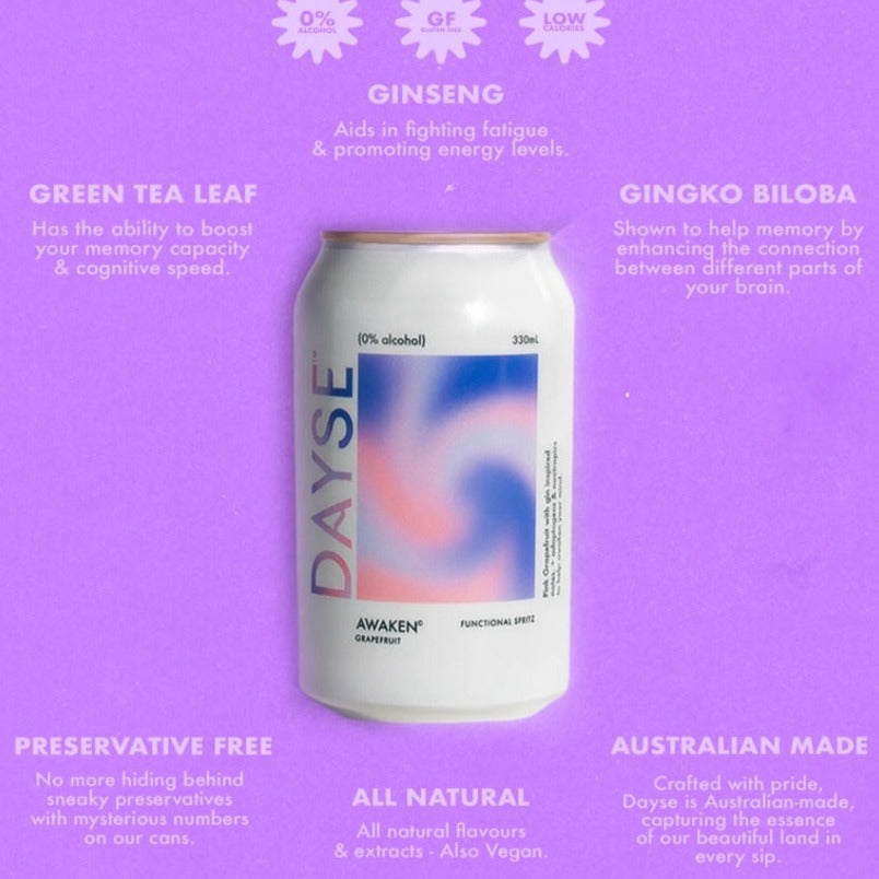 Dayse Awaken Grapefruit Non-Alcoholic Functional Spritz