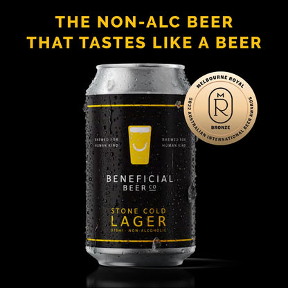 SALE - Beneficial Beer Co Stone Cold Lager - Non-Alcoholic Beer